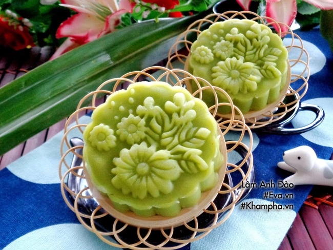 Cách làm bánh dẻo trung thu đậu xanh lá dứa tuyệt ngon - 12