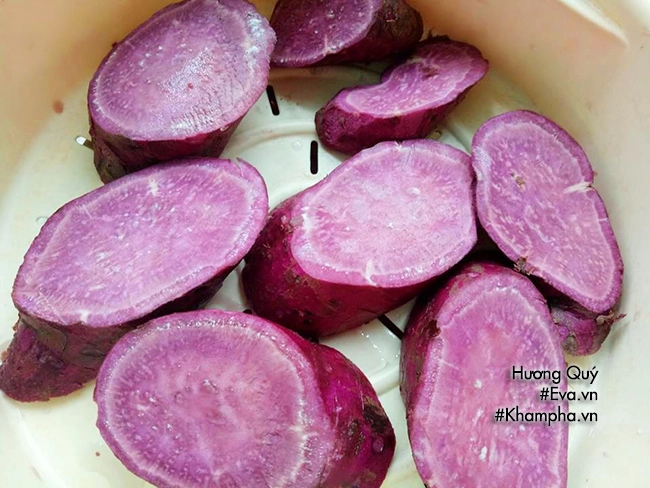 Cách làm bánh khoai lang tím nhân tôm thịt chiên xù giòn ngon - 2