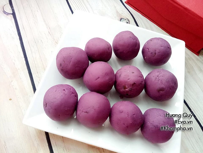Cách làm bánh khoai lang tím nhân tôm thịt chiên xù giòn ngon - 8