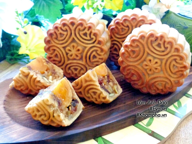 Cách làm bánh nướng trung thu nhân thập cẩm xá xíu chi tiết - 14