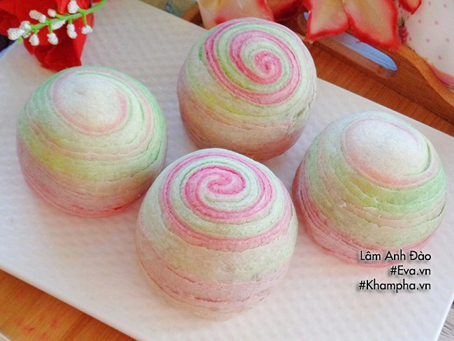 Cách làm bánh trung thu cầu vồng ngàn lớp nhìn là thích mê - 13