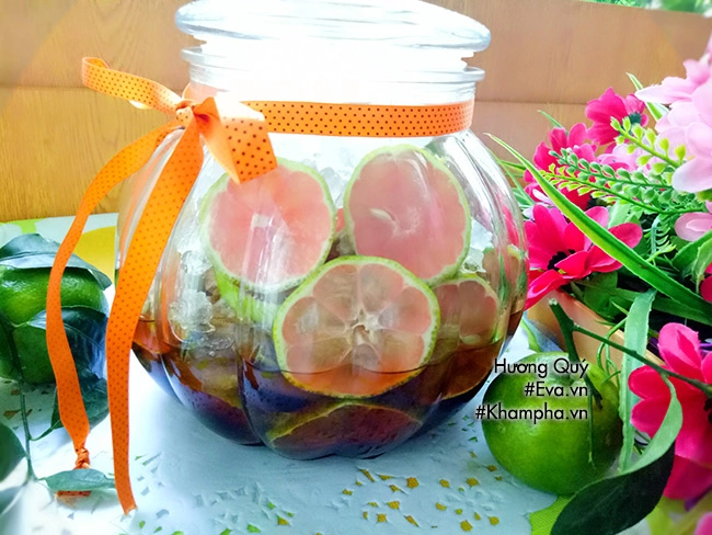 Cách ngâm chanh đào đường phèn mật ong trị ho cho mùa đông - 9