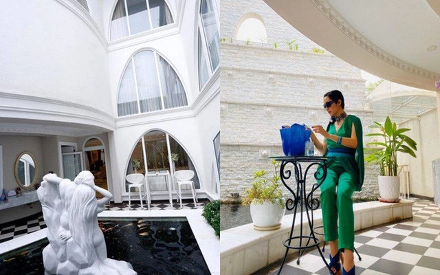 Cận cảnh biệt thự của hoa hậu giáng my to như cung điện phòng khách đủ chứa 200 người - 11
