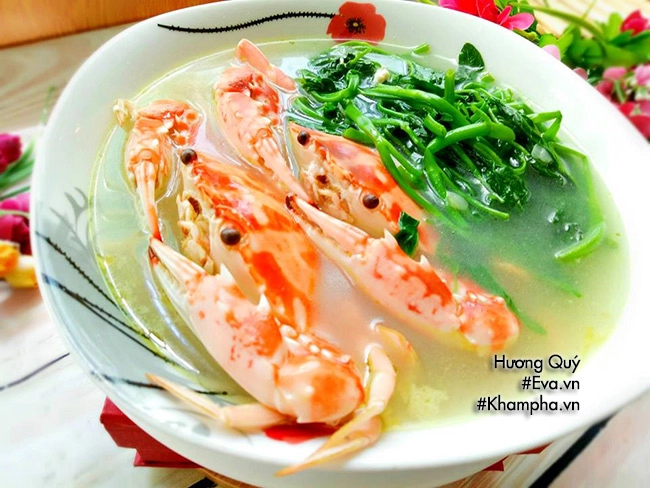 Canh ghẹ nấu rau muống nóng hổi ngọt lịm cả nhà húp xì xụp - 6