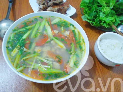 Canh ngao chua dọc mùng - 9