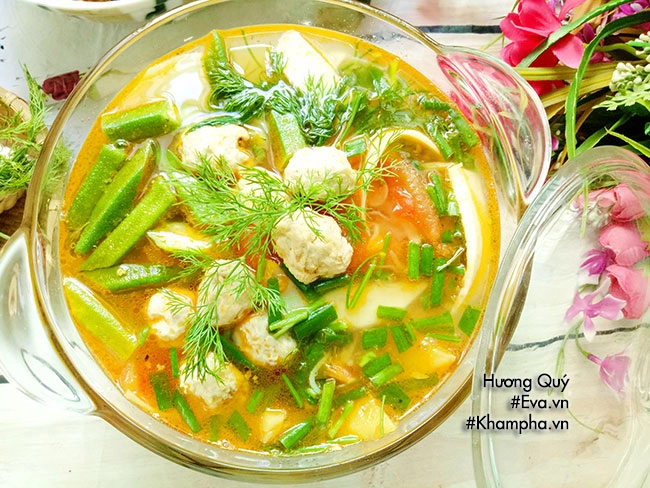 Canh riêu chả cá thác lác chua chua thanh mát dễ ăn - 7