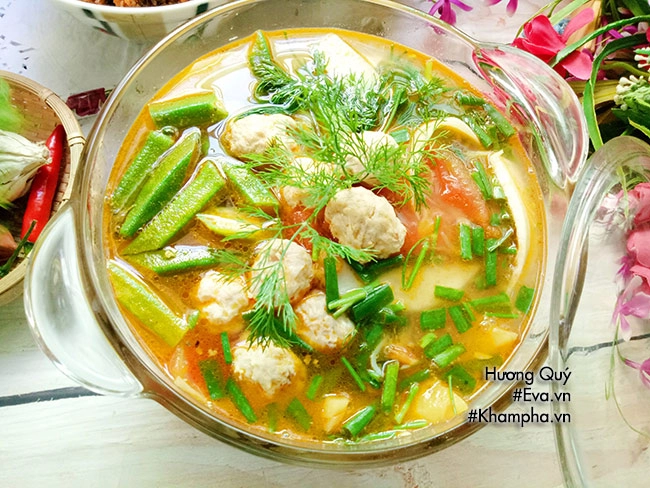 Canh riêu chả cá thác lác chua chua thanh mát dễ ăn - 9