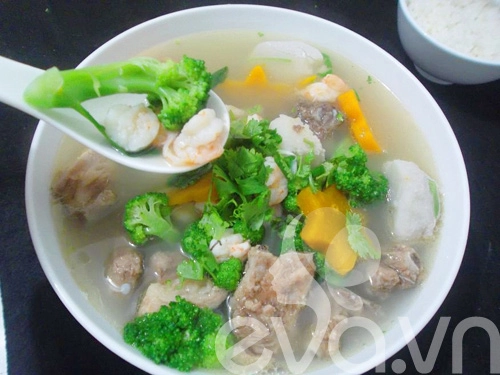 Canh sườn thập cẩm hấp dẫn - 8