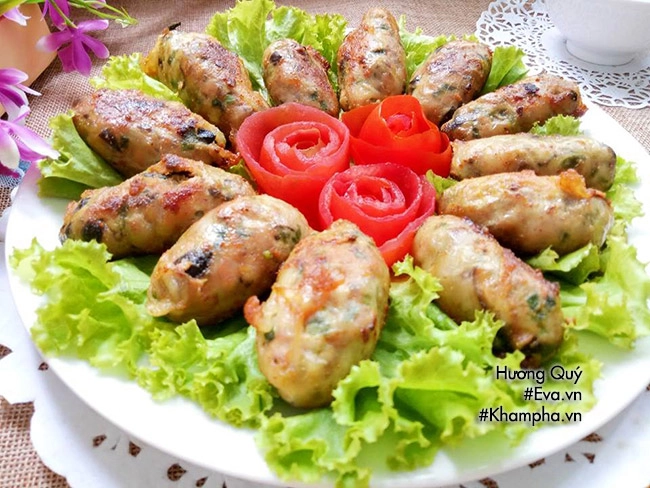Chả ốc bươu cuốn mỡ chài lạ miệng đậm đà khó quên - 8