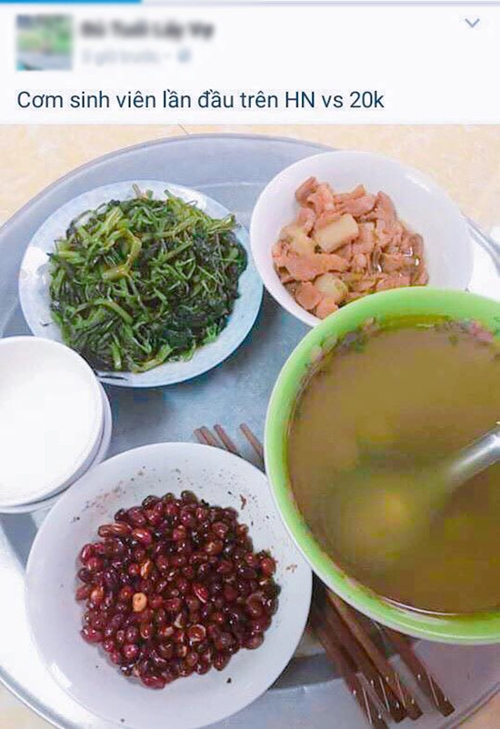 Cươi ra nươc măt vơi mâm cơm 20 nghìn của sinh viên ngày đầu lên nhập học - 2