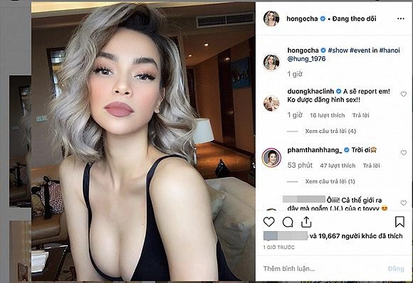 Đăng ảnh khoe lớp makeup cầu kì nhưng người hâm mộ chỉ thấy khuôn ngực phồn thực của hà hồ - 1