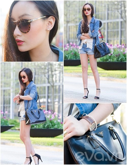 Eva icon blogger việt muôn vẻ denim đón thu - 6