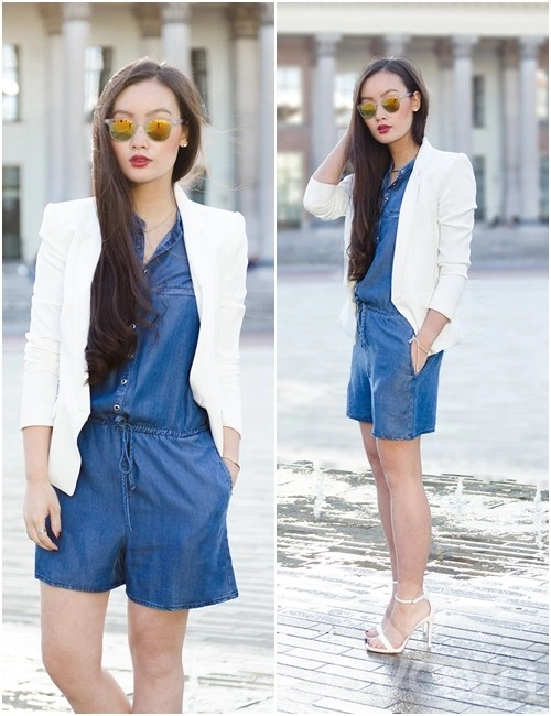 Eva icon blogger việt muôn vẻ denim đón thu - 7