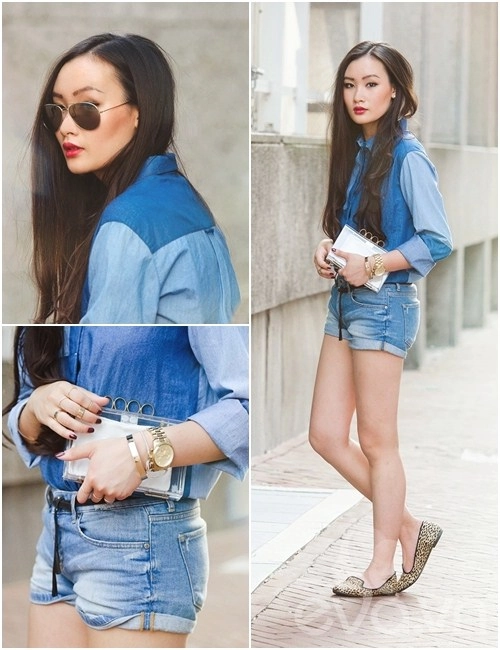 Eva icon blogger việt muôn vẻ denim đón thu - 13