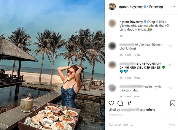 Fan chê gầy á hậu huyền my đăng ảnh nguyên mâm đồ ăn thịnh soạn rồi tự nhận mình béo - 6