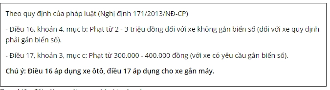 Gắn biển xe xin số liệu có bị csgt phạt - 2