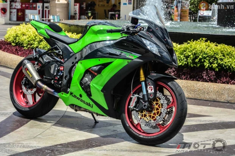 Kawasaki ninja zx-10r đẹp mê hồn trong bản độ the green power - 1