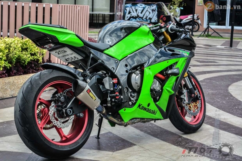 Kawasaki ninja zx-10r đẹp mê hồn trong bản độ the green power - 3