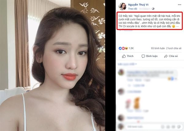 Khoe thầy bói phán tướng tốt thúy vi bị mỉa mai sửa hết rồi mà vẫn coi mặt được à - 1