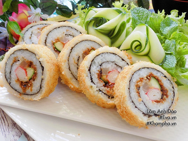 Kimbap chiên vừa ngon vừa giòn lại nóng hổi ai ăn cũng thích - 14