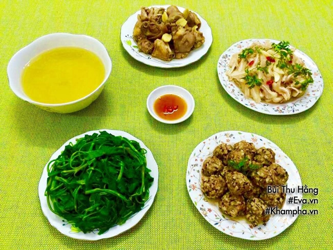 Mâm cơm chiều 160 nghìn cho 5 người ăn chế biến nhanh mà vẫn đưa cơm - 1