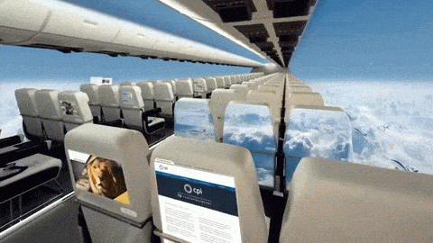 Máy bay không cửa sổ nhìn xuyên thấu chống chỉ định người sợ độ cao - 2