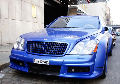  maybach 57s độ xanh toàn thân - 1