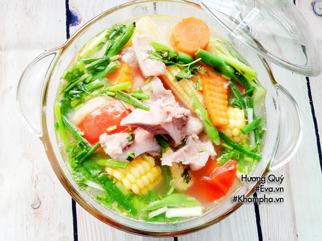 Mẹ nấu canh sườn sụn rau củ chuẩn vị đậm đà đưa cơm - 8