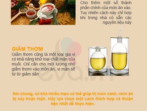 Mẹo chữa món ăn bị cay mặn - 7