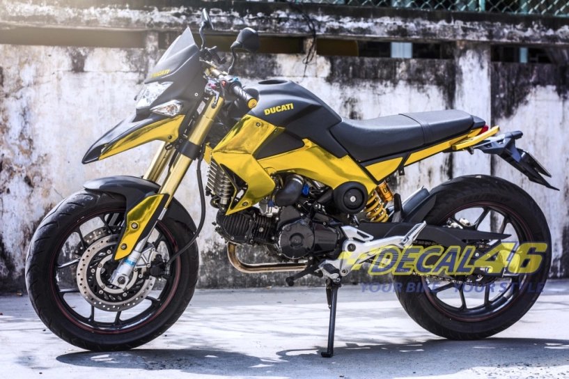 Msx độ phong cách ducati hypermotard và tem chorme bóng loáng - 1