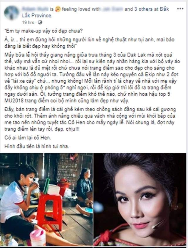 Ngồi bệt dưới sàn nhà tự tay họa mặt hhen niê khiến mọi người phát cuồng với cái kết - 2