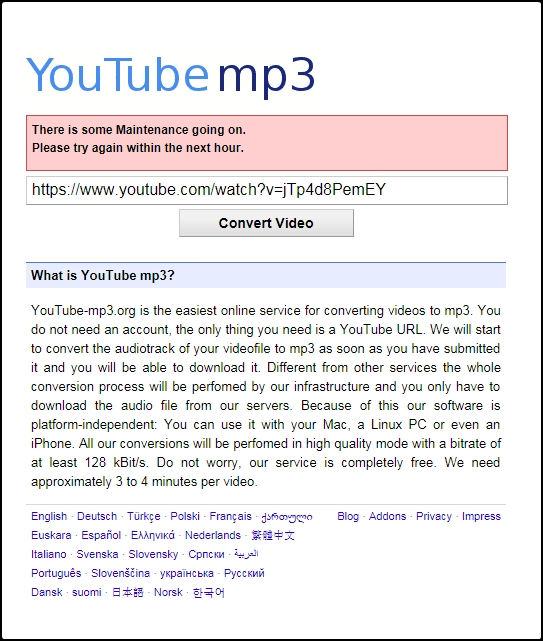 Nóng trang web giúp người dùng chuyển từ video youtube sang file mp3 youtube-mp3 sắp bị đóng cửa - 1