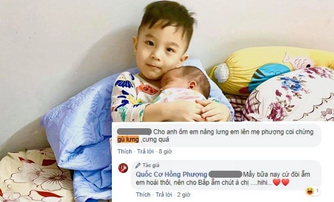 Quốc cơ để con trai bế em dân mạng xem ảnh quá lo lắng phải nhắc nhở ngay - 3