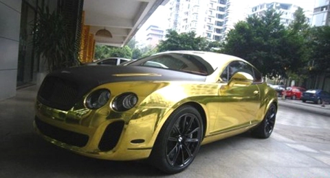  siêu xe bentley mạ vàng ở trung quốc - 2