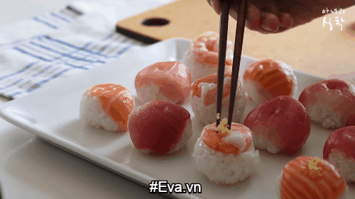 Sushi hình hoa tươi ngon đã miệng đãi khách tới chơi nhà - 17