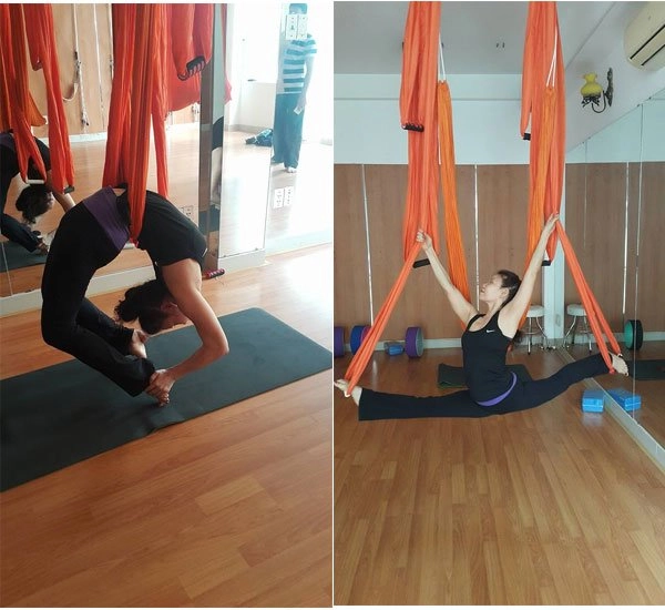 Tập yoga toàn những dáng khó bảo sao mẹ hồ ngọc hà trẻ đẹp chẳng thua gì con gái - 14