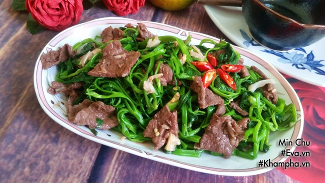 Thịt bò xào rau muống quen mà vẫn ngon - 8