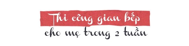 Thương mẹ già lớn tuổi con gái hô biến hành lang thành căn bếp đẹp như mơ chỉ 3 triệu - 3