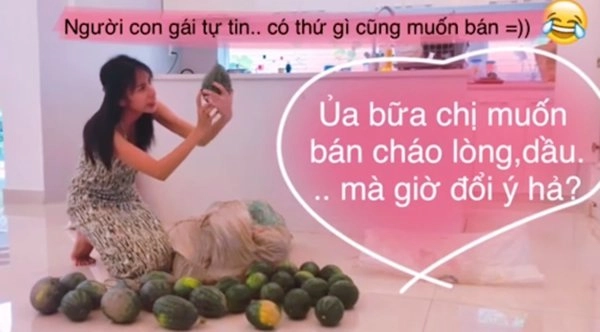 Thuỷ tiên khui cả tải dưa hấu 100 quả la liệt khắp nhà giá chỉ hết có 200k - 2