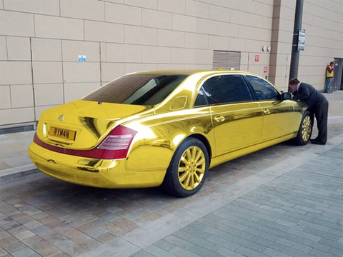  xe siêu sang maybach mạ vàng ròng - 2