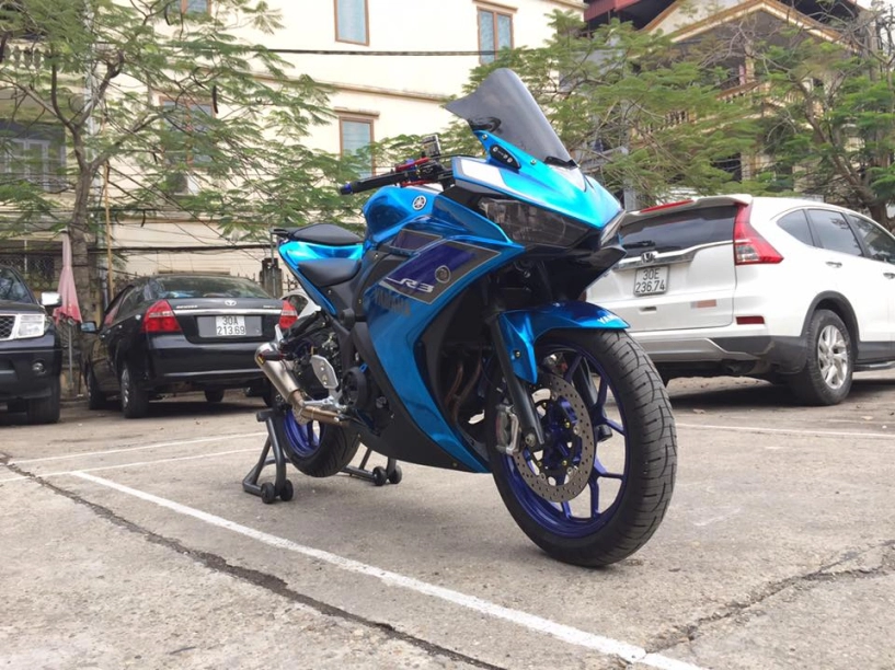 Yamaha r3 với bộ cánh xanh chrome đầy ấn tượng tại việt nam - 1