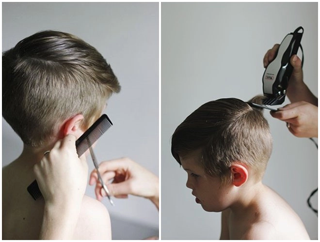 Cách cắt tóc tại nhà cho bé trai bằng kéo và tông đơ vài phút là đẹp như soái ca - 8