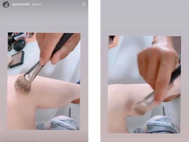 Đằng sau vẻ ngoài hoàn hảo ngọc trinh phải dặm phấn từ đầu đến chân để che khuyết điểm - 4