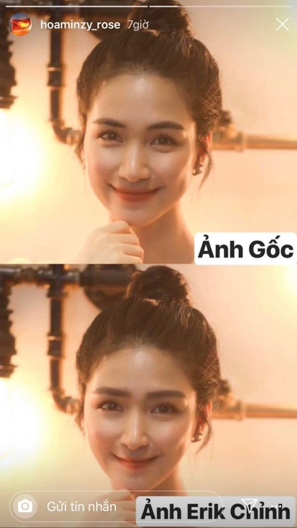 Hòa minzy nhờ erik chỉnh ảnh và cái kết chứng tỏ không phải lúc nào ảnh chỉnh sửa cũng đẹp - 4