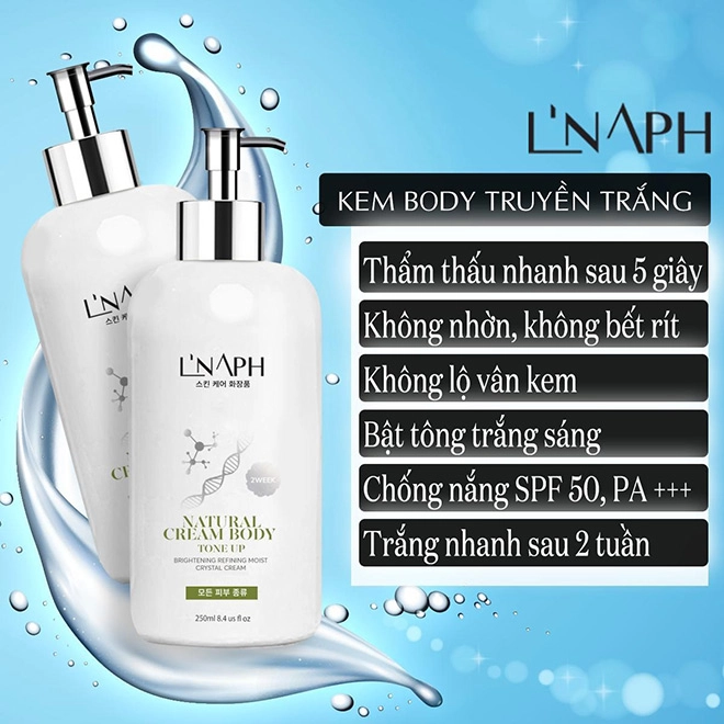 Kem body lnaph - giải pháp dưỡng làn da trắng sáng mịn màng ngay tại nhà - 3