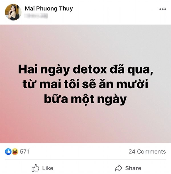 Mới detox được hai ngày mai phương thuý đã đòi ngày ăn mười bữa bù lại - 7