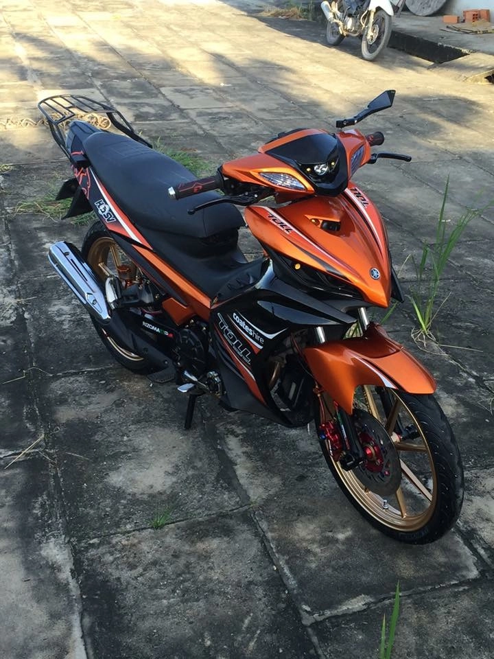 Yamaha 135 độ phong cách cam đen huyền ảo đến từ 1 biker trà vinh - 1