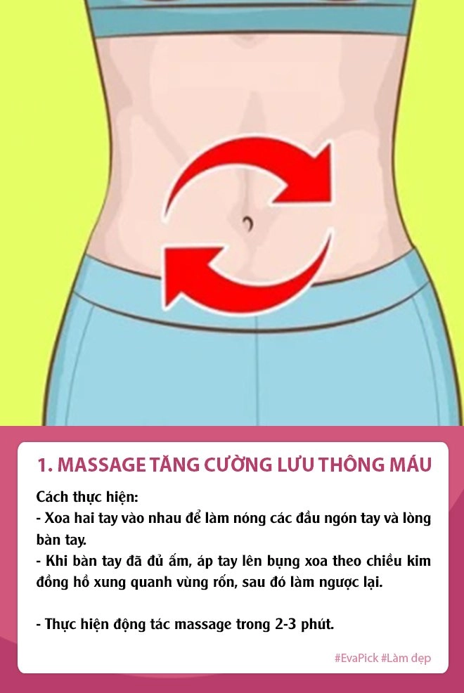 Chăm massage theo 6 động tác này mỡ cứ thế tiêu biến bụng phẳng lỳ không cần đến phòng tập - 1