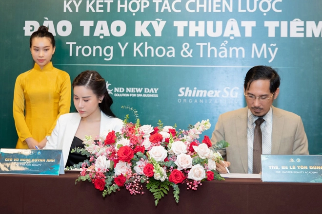 Quỳnh anh beauty ký kết hợp tác chiến lược đào tạo kỹ thuật làm đẹp - 3