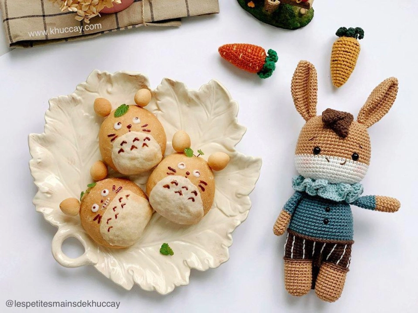 9x mách cách làm bánh mì mèo totoro siêu xinh bé lười ăn mấy cũng thích mê - 1